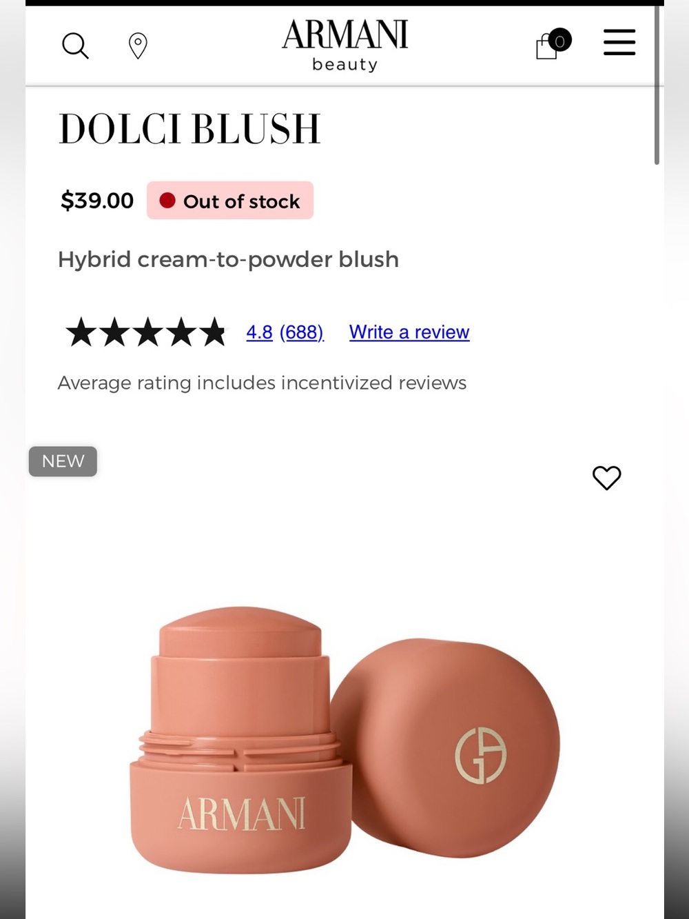 Armani Dolci Makeup Blush - Picture 3 of 5
